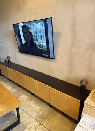 Mueble TV salón madera y metal