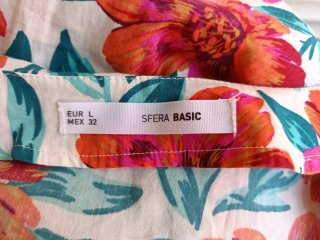 Vestido floral manga 3/4