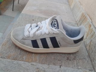 Zapatillas Adidas Campus Beige/Negras
