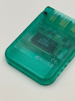 memory card playstation verde trasparente