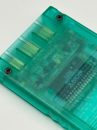memory card playstation verde trasparente
