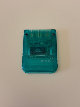 memory card playstation verde trasparente