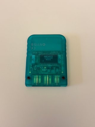 memory card playstation verde trasparente