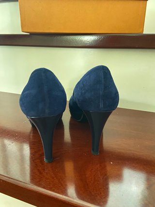 Zapatos de ante azul marino Amberone talla 38