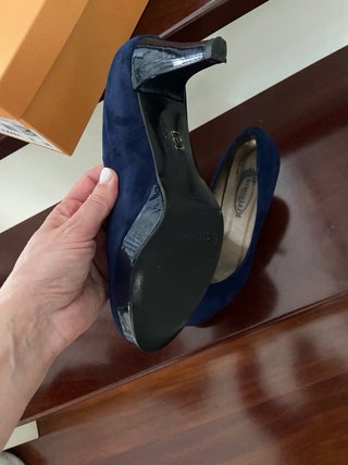 Zapatos de ante azul marino Amberone talla 38