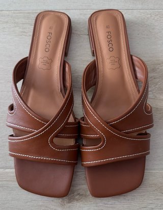 Sandalias de piel marrón talla 40