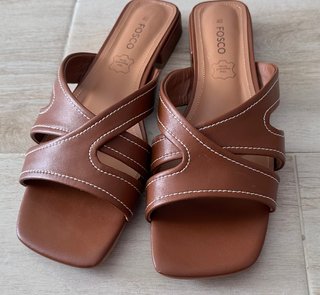Sandalias de piel marrón talla 40