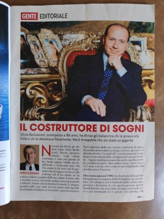 Gente settimanale Addio Silvio Berlusocni