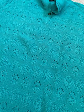 Maglione vintage lana vergine verde acqua