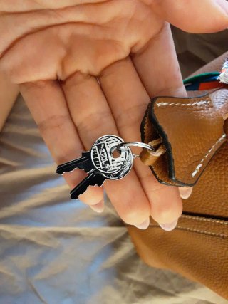 Bolso de piel marrón Pikotin