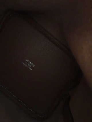 Bolso de piel marrón Pikotin