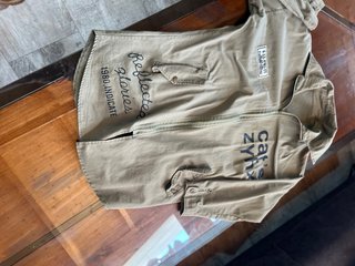 Chaqueta de entretiempo beige/verde