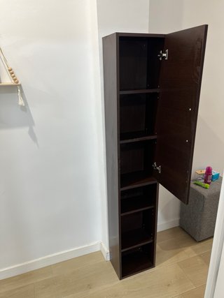 Mueble de baño madera y cristal