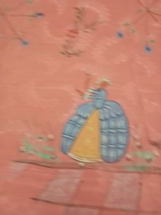 Colcha de seda San Leucio pintada a mano