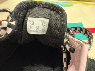 Zapatillas Vans Negras y Rosas Talla 36