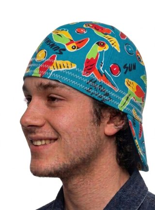 Gorra de soldador con estampado de tucanes