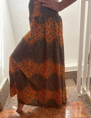 Falda pantalón estampada talla única