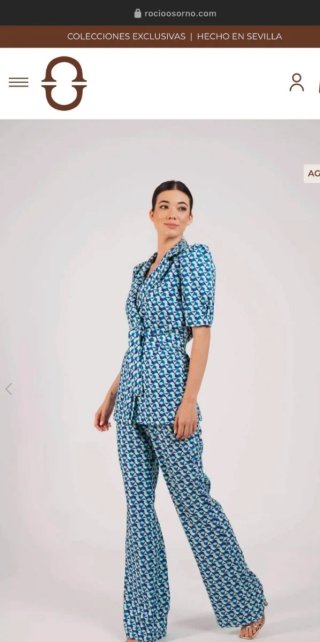 Traje Marie Rocío Osorno estampado
