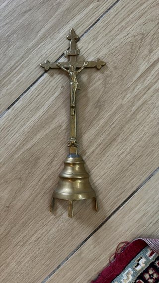 Crocefisso da tavolo in ottone