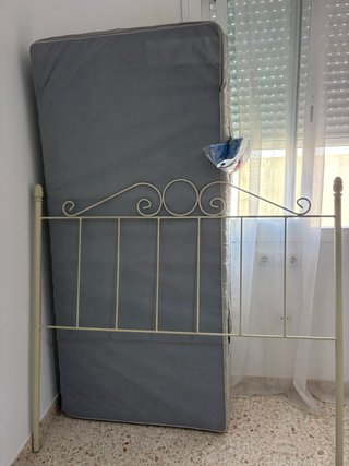 Cabecero 1,35m Metal Blanco