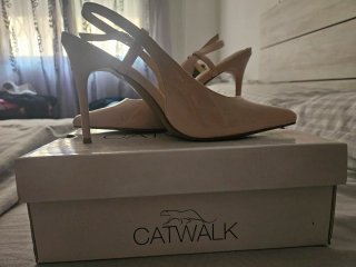 Scarpe col tacco rosa cipria Catwalk