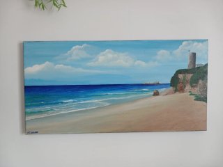 Cuadro Lienzo Pintado a Mano chiclana son unicos