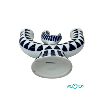Candelabro Cerámica Sargadelos Pájaro Azul