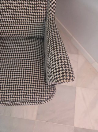 Sillón estampado tela