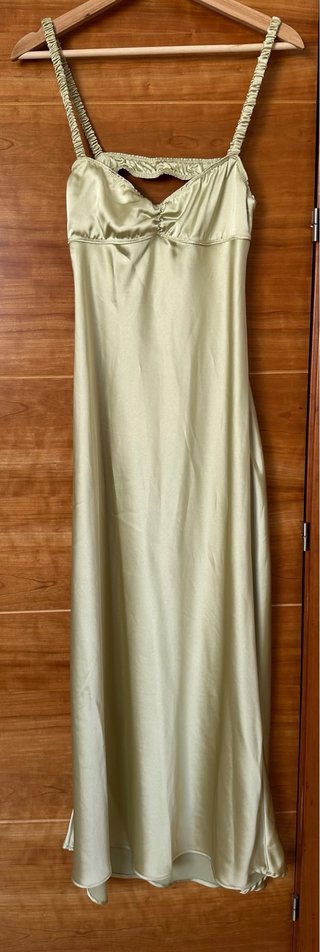 Vestido largo verde Zara