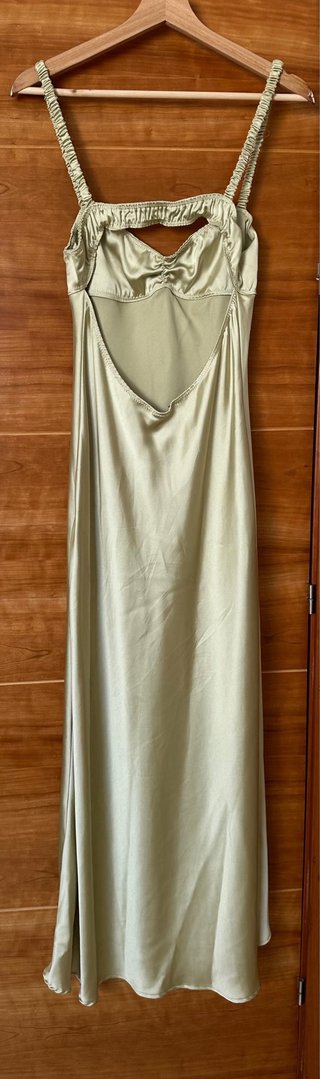 Vestido largo verde Zara