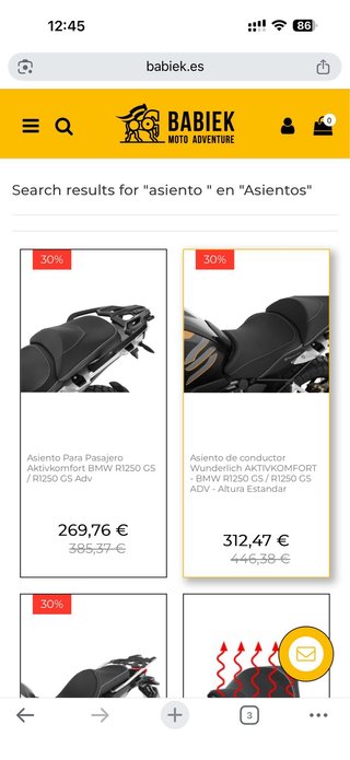 Asientos Wunderlich BMW R1250 GS confort