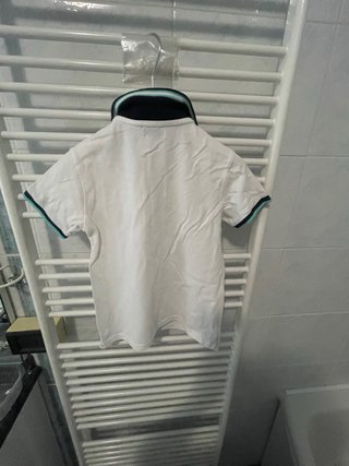 Maglietta polo OVS bianca con zip sei sette anni