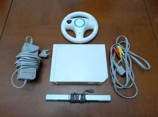 Wii Blanca + Volante + Cables