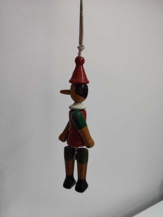 Portachiavi pinocchio in legno