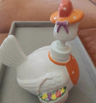 Dispenser ceramica vintage gallina