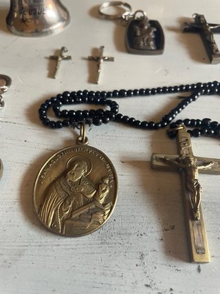 Lote artículos religiosos vintage