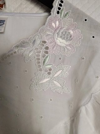 Camicia da notte Linclarlor cotone bianca tg 52