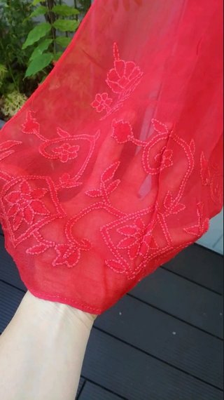 Pantalone Sarong Corallo Ricamato Taglia Unica