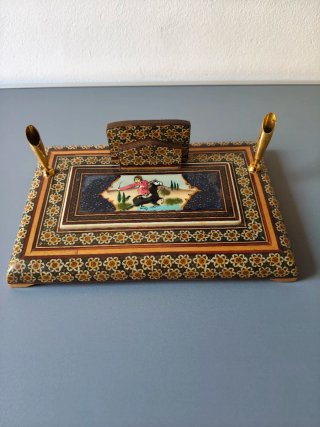 Organizador de escritorio Khatamkari vintage