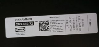 2 Mesitas Noche Ikea VIKHAMMER Negra