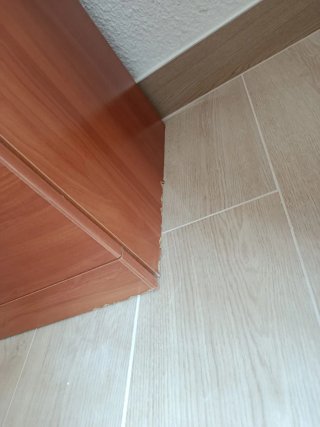 Tocador 4 cajones madera y cristal