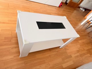 Conjunto mesa de comedor y mesa auxiliar