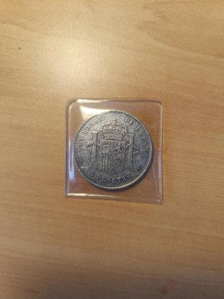 Réplica Moneda 5 Pesetas 1899 Alfonso XIII