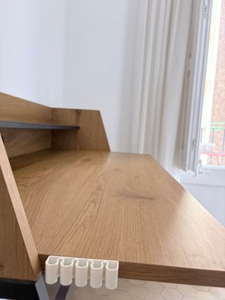 Escritorio madera y hierro 115 cm