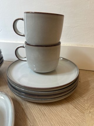 set de vajilla de cerámica 32 piezas ikea Gladelig
