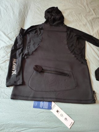 Top de surf Hurley Coast Guard con capucha XL