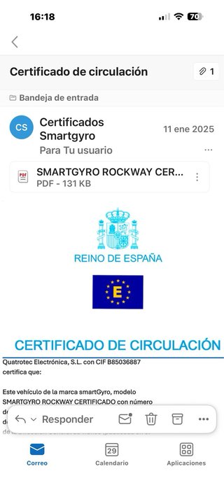 SmartGyro Rockway DGT + Matrícula