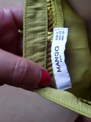Camiseta tirantes Mango mujer verde