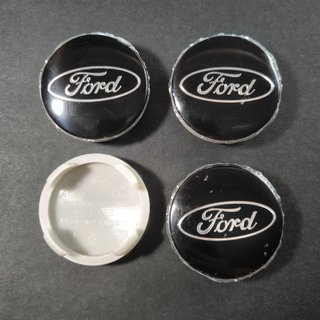 TAPABUJES FORD 54mm NEGROS- EMBLEMA LLANTAS FORD