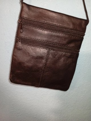 Bolsa transversal homem castanha